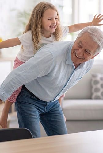 Active older couple walking outdoors