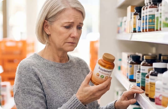 Person considering wellness options