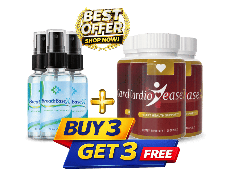 Best Value package: 3 BreathEaseX + 3 CardioEaseX